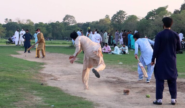 More action from the Cricket match