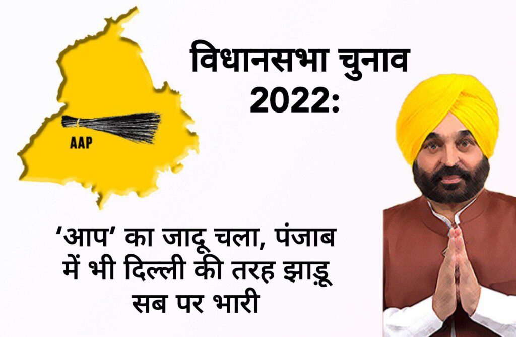 विधानसभा चुनाव 2022: ‘आप’ का जादू चला, पंजाब में भी दिल्ली की तरह झाड़ू सब पर भारी