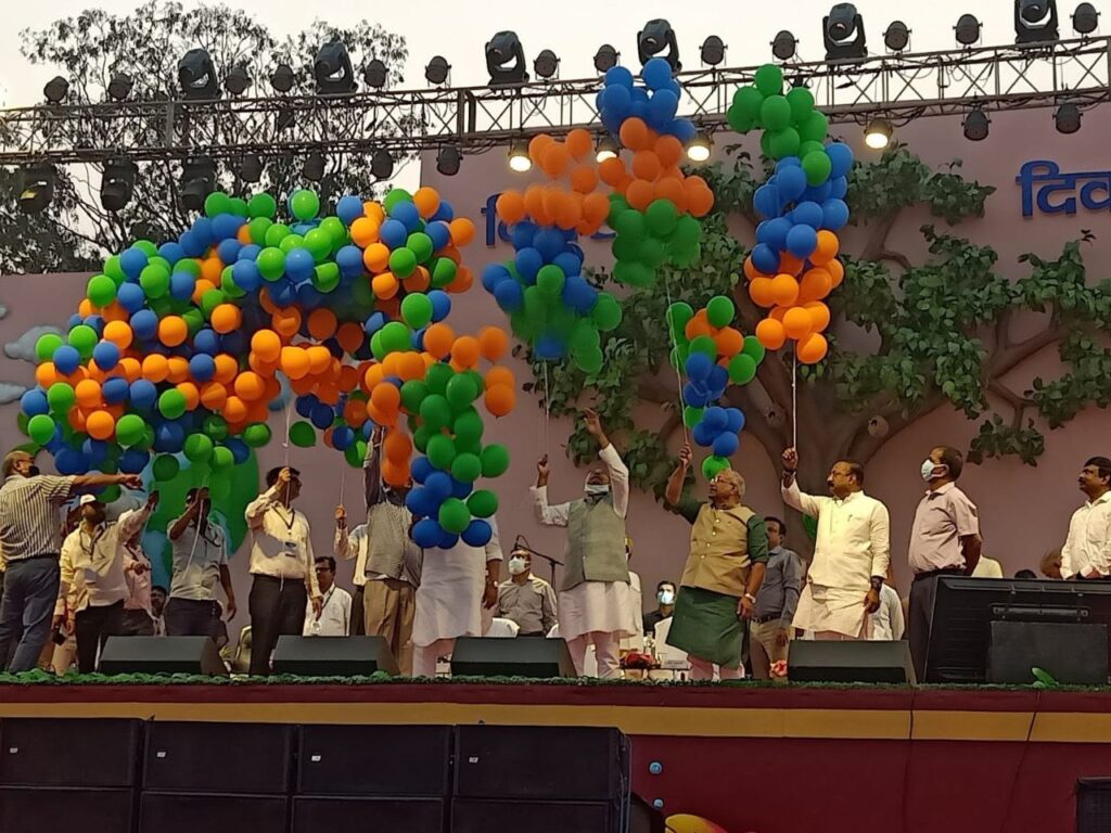 Releasing of balloons