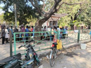 People Being Provided Food at Pagirndhu Unn