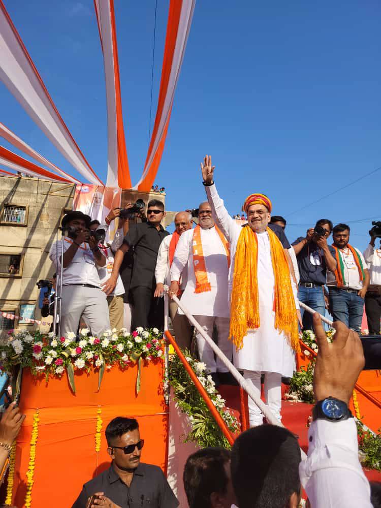 Gandhinagar Lok Sabha Vistar amit shah road show. photo by: Vishal Mansukhani