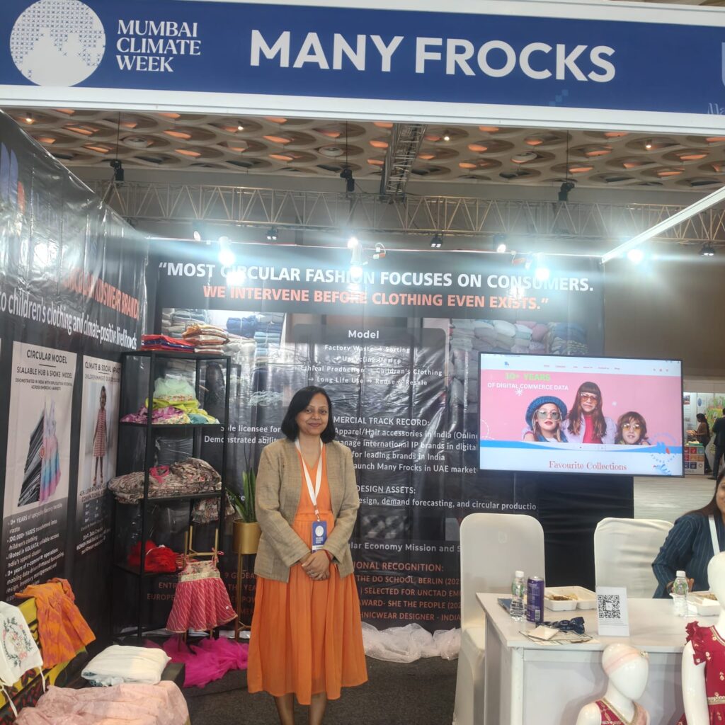 Climate Week, Exhibition Arena - Sustanable fashion by Many Frocks, founded by Shilpi Datta Som